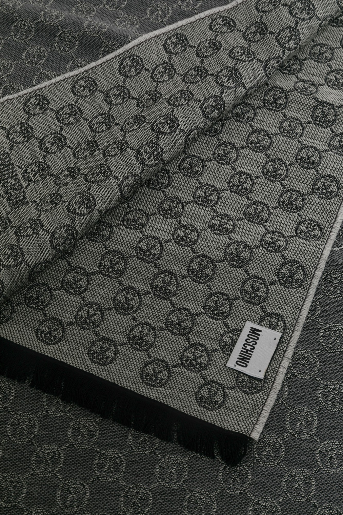 Moschino Pattern Scarf In Black