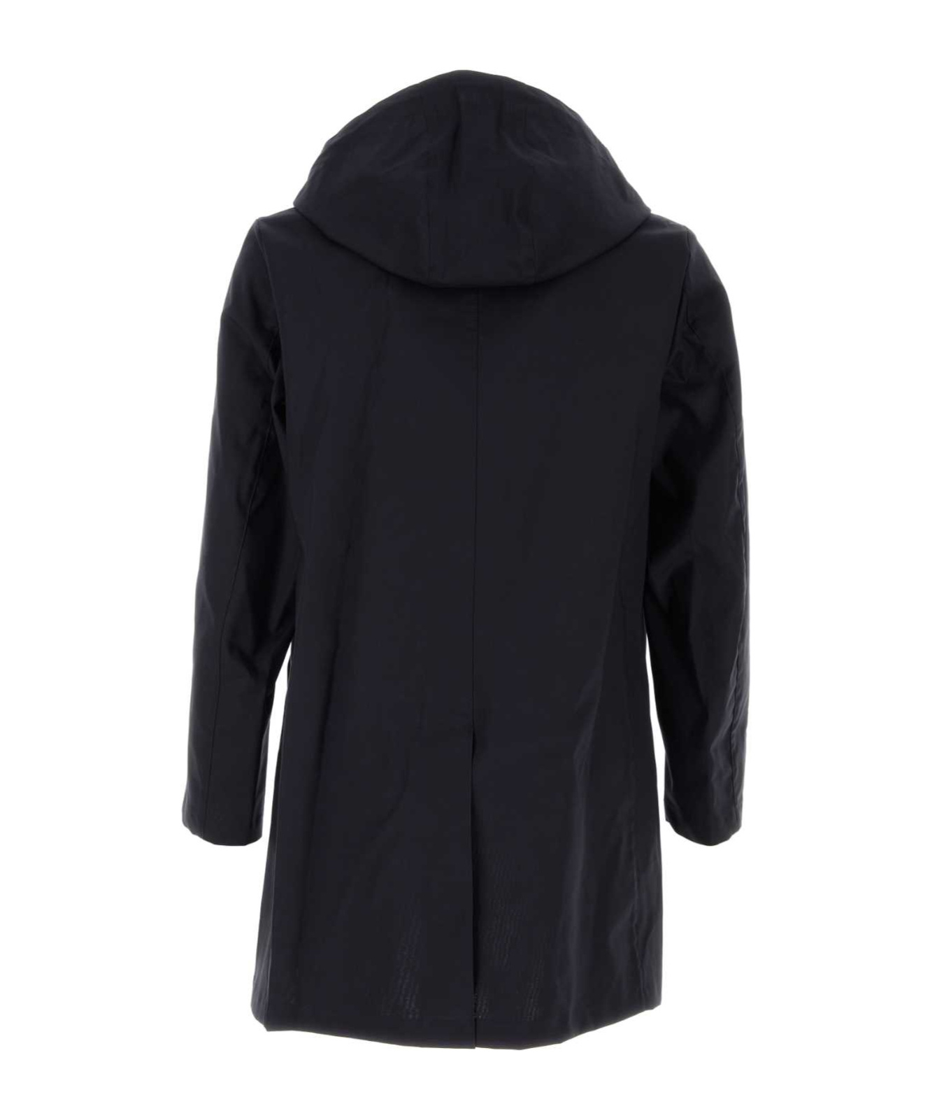 Mackintosh Navy Blue Cotton Cambridge Jacket In Black
