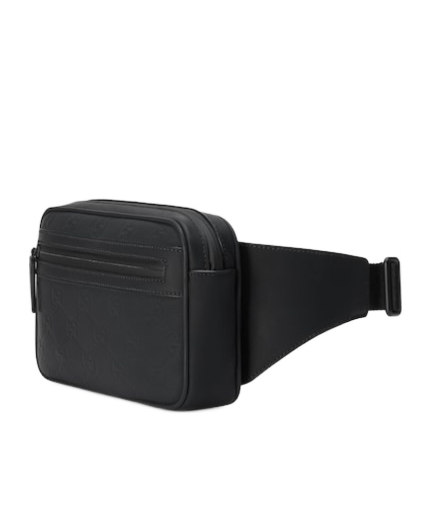 Gucci Gg Cotton Belt Bag In Black