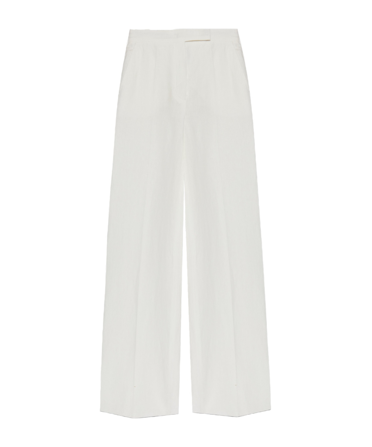 Max Mara Weite Hose Zinnia Aus Jersey In White