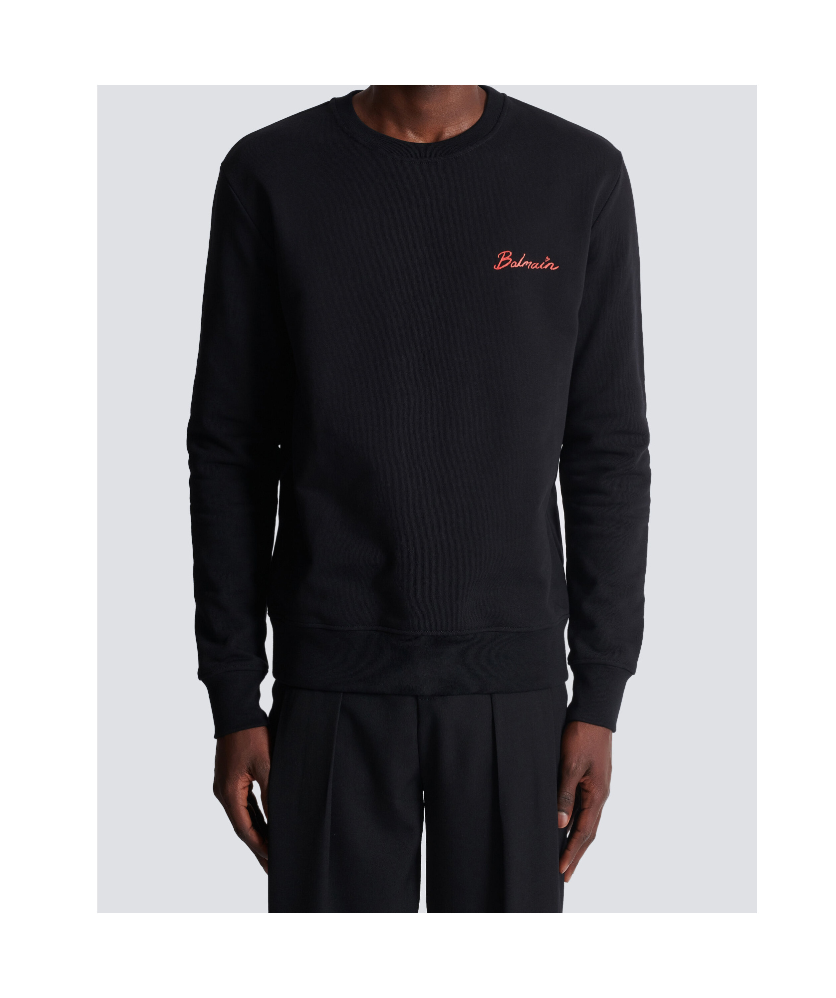 Shop Balmain Sweatshirt With Kiss Print In Black