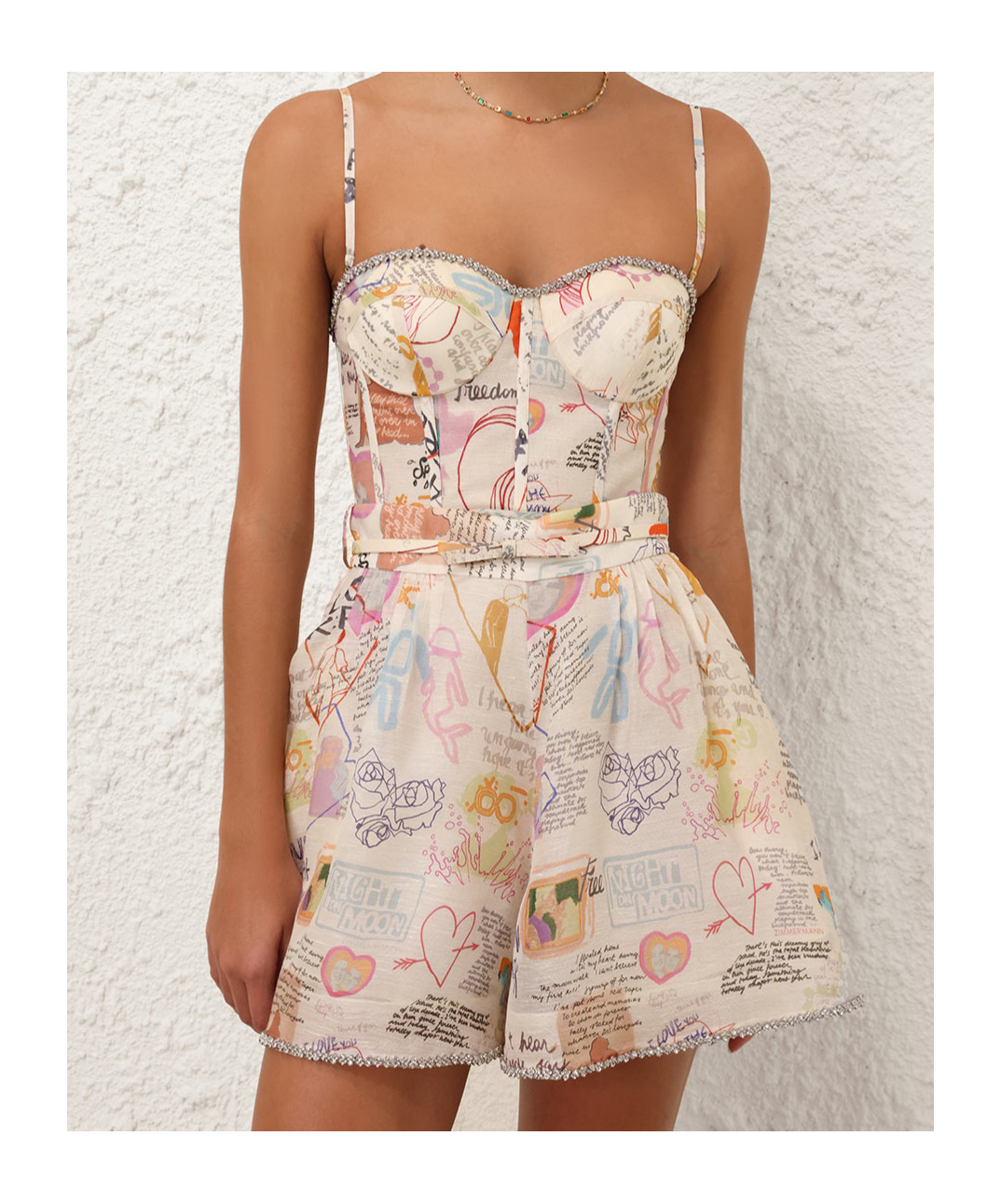 ZIMMERMANN CRUSHED SPLICED CORSET