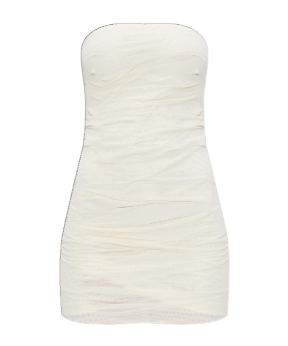 Shop Mm6 Maison Margiela Tulle Mini Dress In White