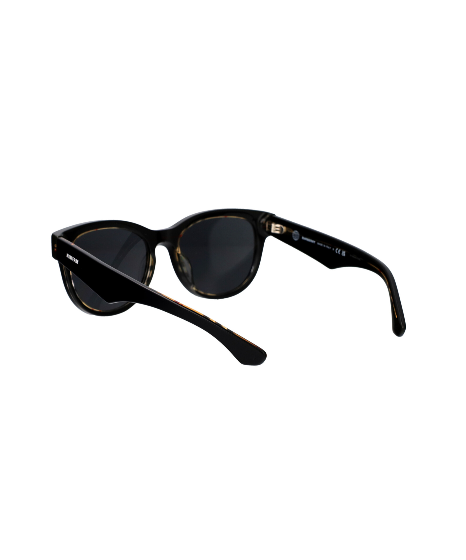 Burberry Womens Black Be4432u Round-frame Acetate Sunglasses In Black