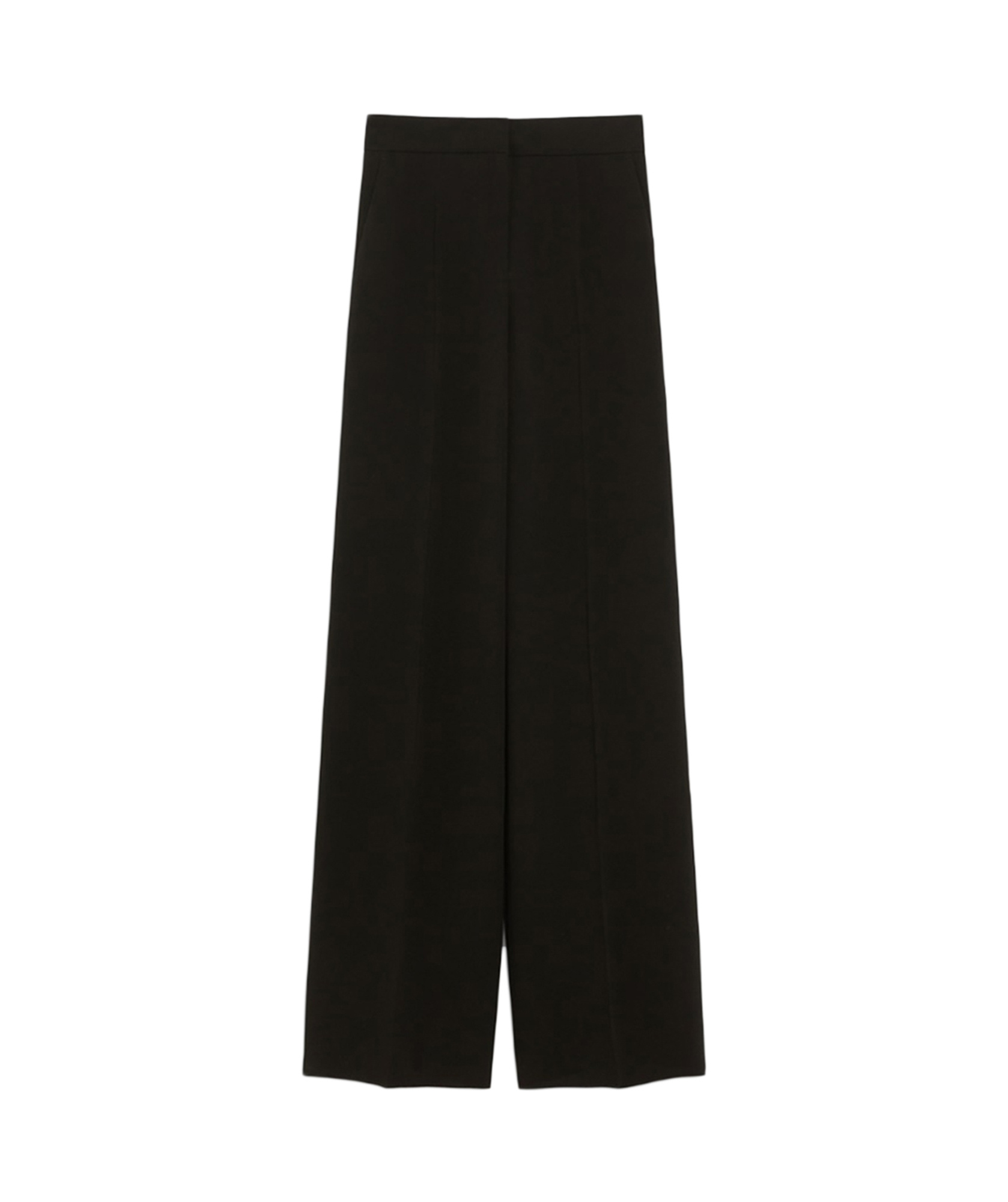 Max Mara Straight Cady Trousers In Black