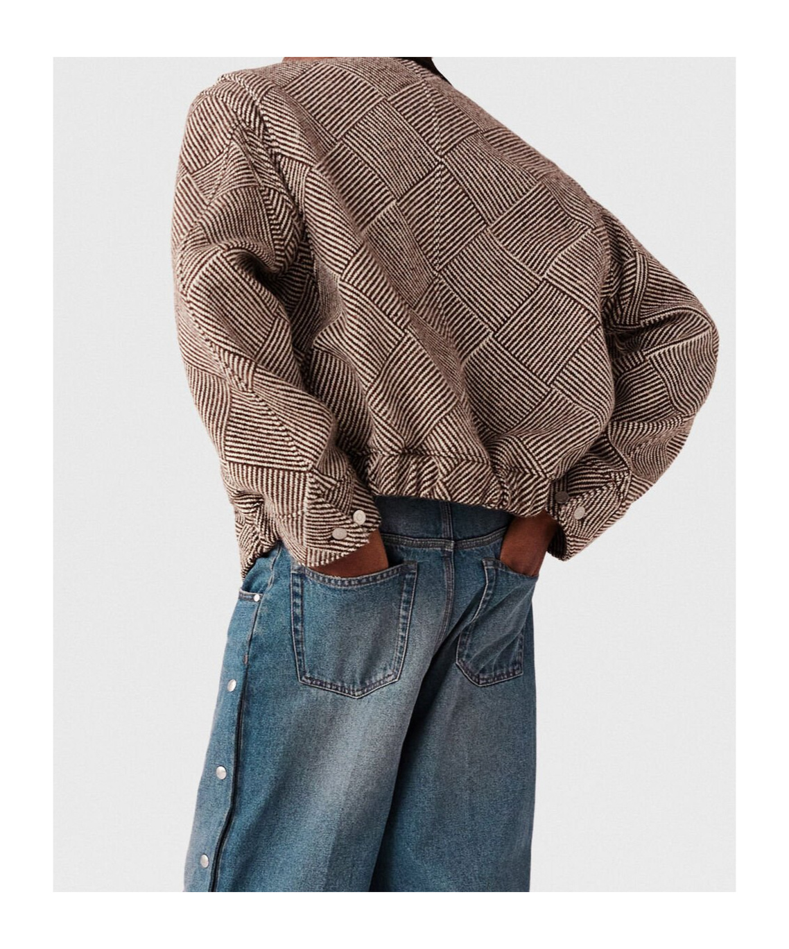 Stella Mccartney Long Sleeved Tweed Jacket In Multicolor