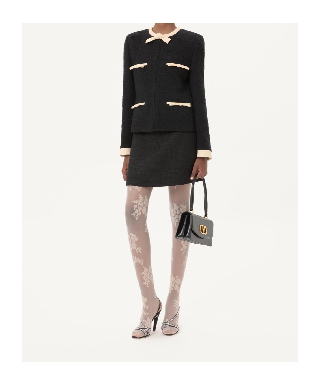 Valentino Bow Skirt In Black