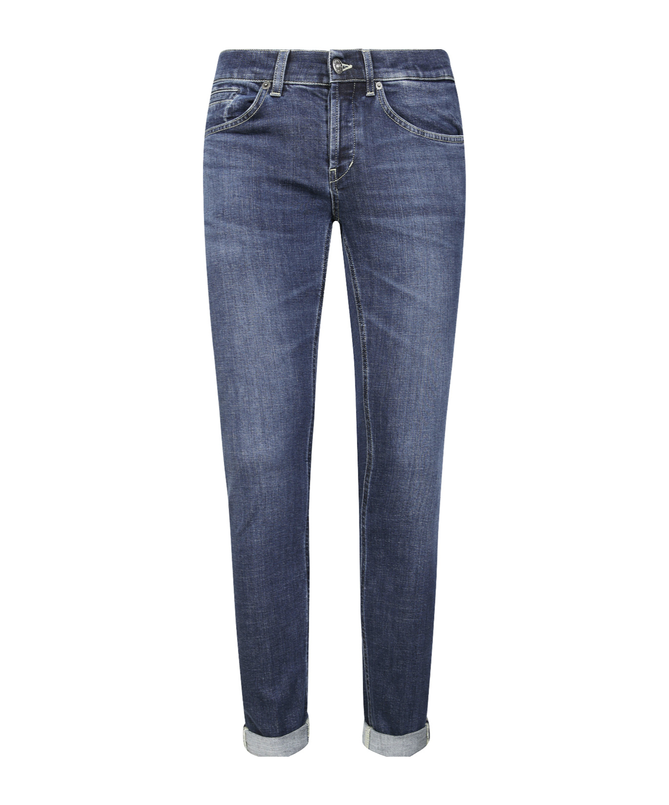 Dondup Tailored Straight Leg George Pants In Blue