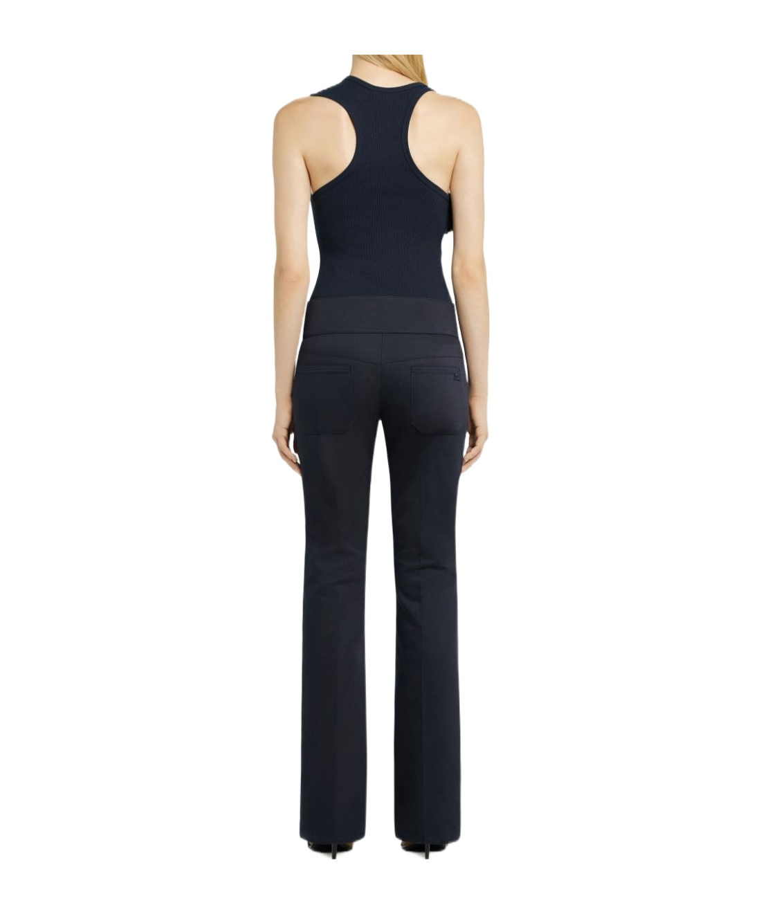 Shop Courrèges 90's Rib Tank Top In Black