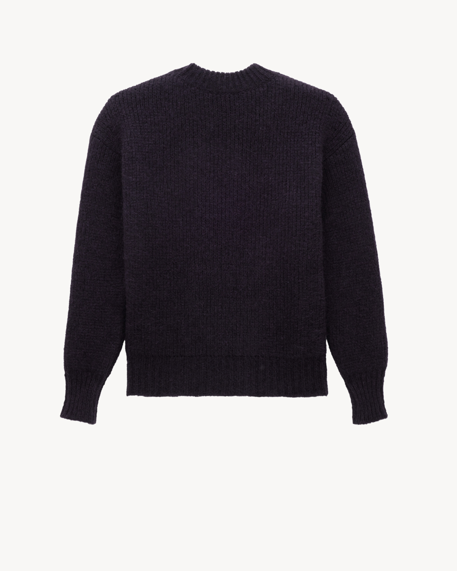 Saint Laurent Chunky Knit Sweater In Blue