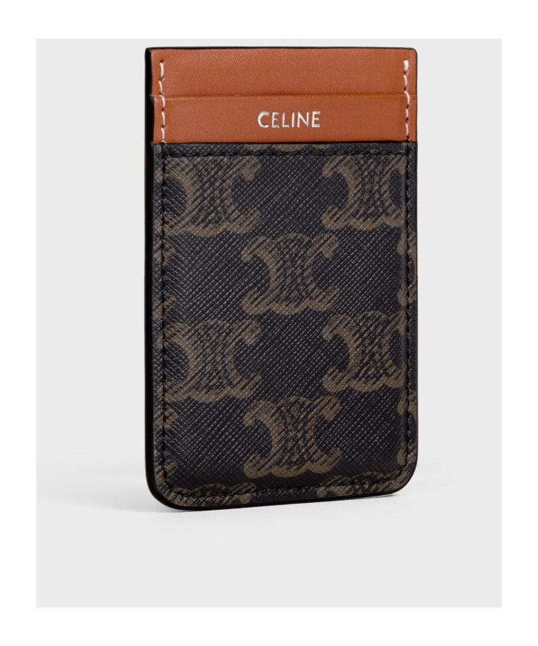 Celine Rectangular Card Holder In Black