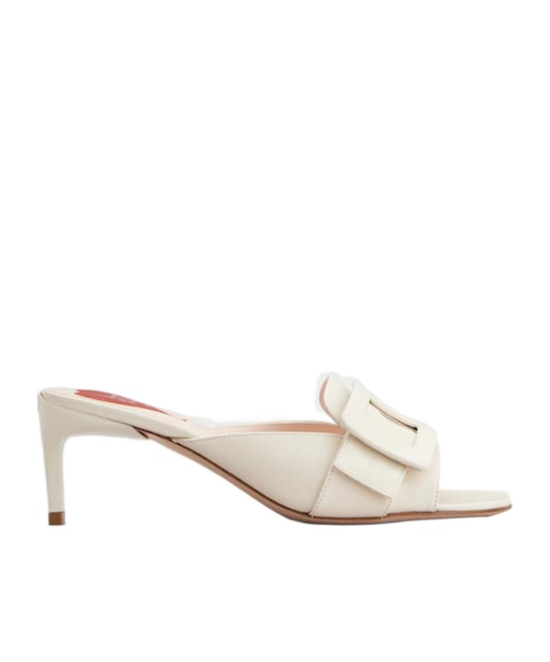 ROGER VIVIER VIV' CANARD MULES IN LEATHER