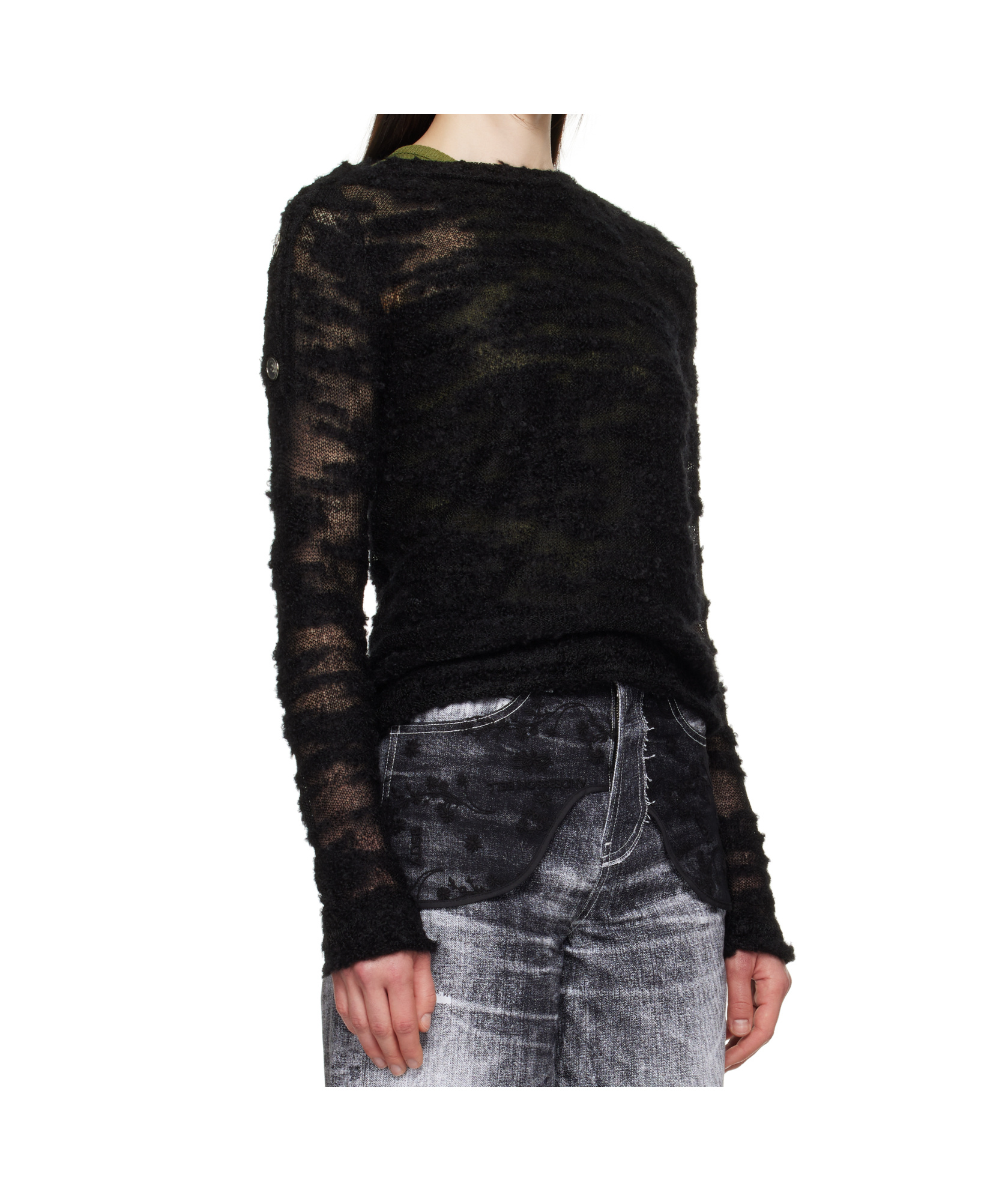 Andersson Bell Fifi Button Knit Sweater In Black