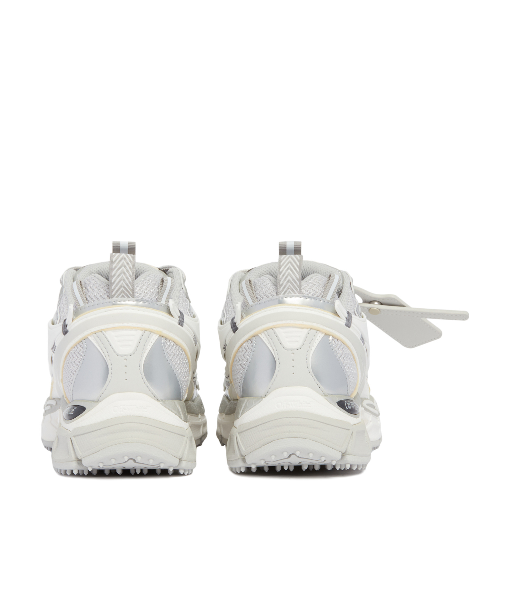 Off-white Ow Be Right Grey Low Top Sneakers With Zip-tie Detail In Mesh And Leather Man In Gray