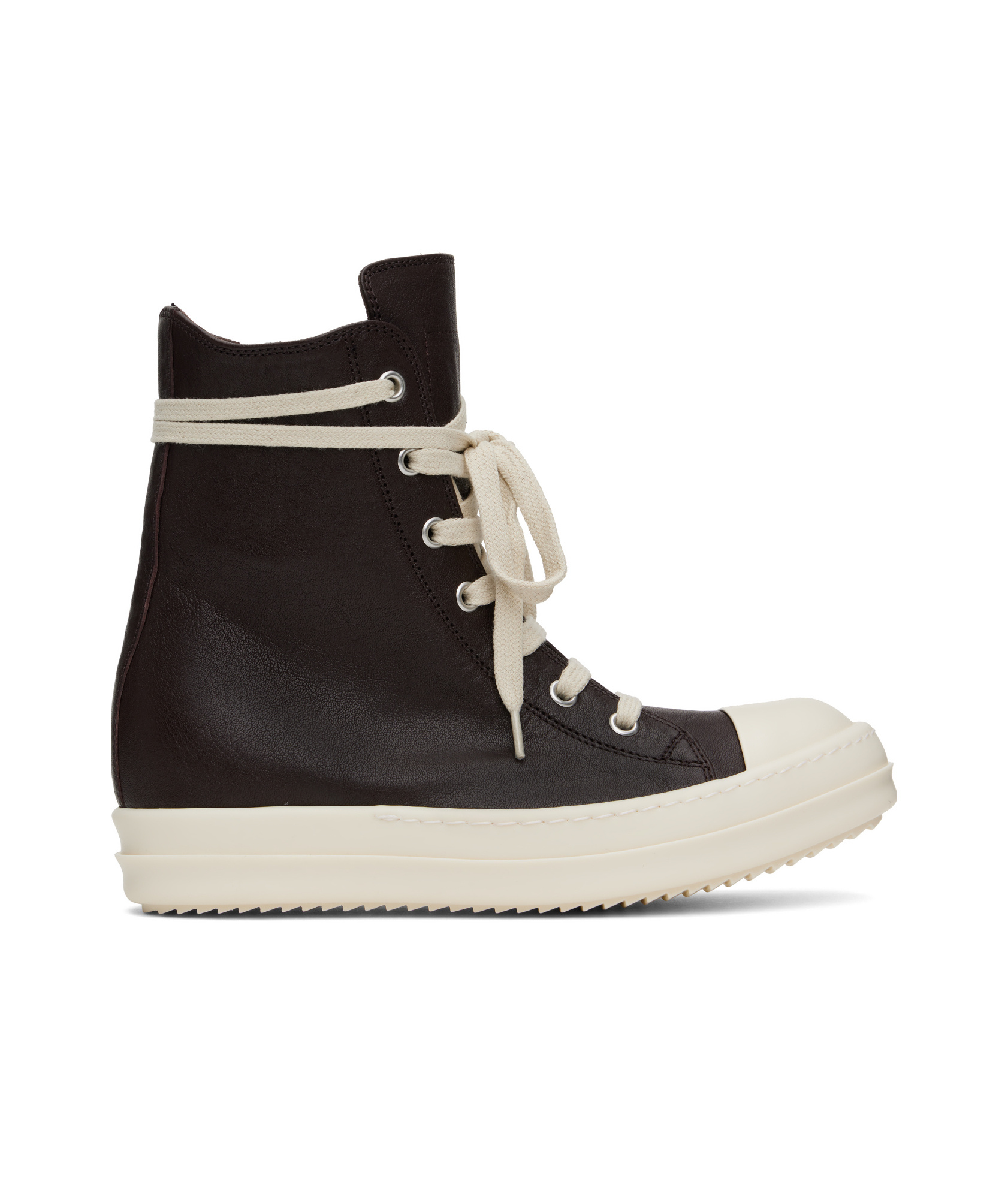RICK OWENS LACE-UP HIGH-TOP SNEAKERS