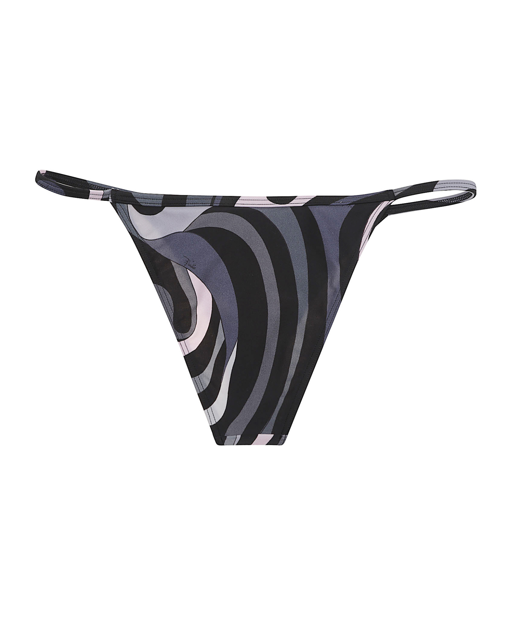 Pucci Abstract-print Bikini Bottom In Gray
