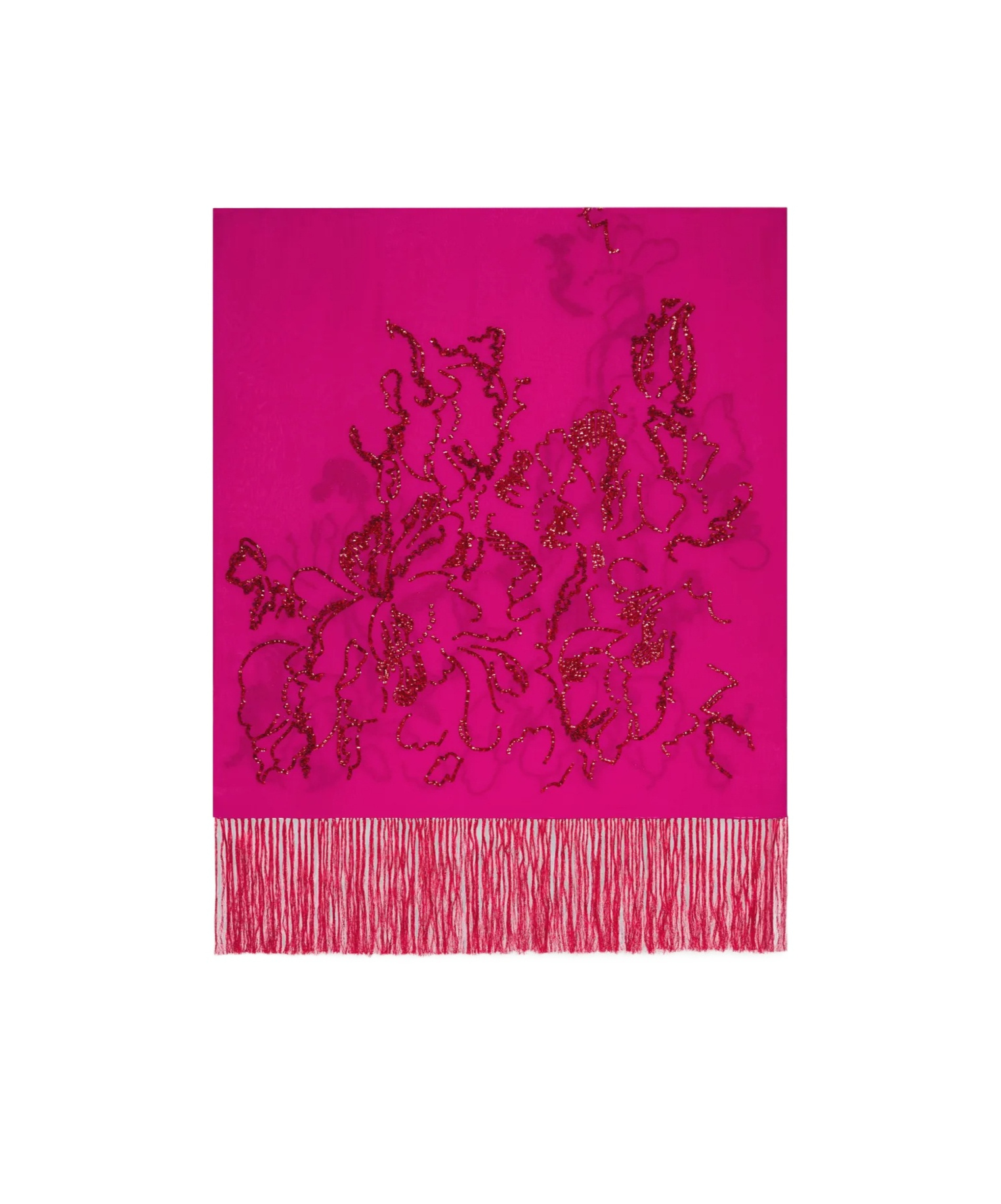 Dries Van Noten Embroidered Scarf In Pink