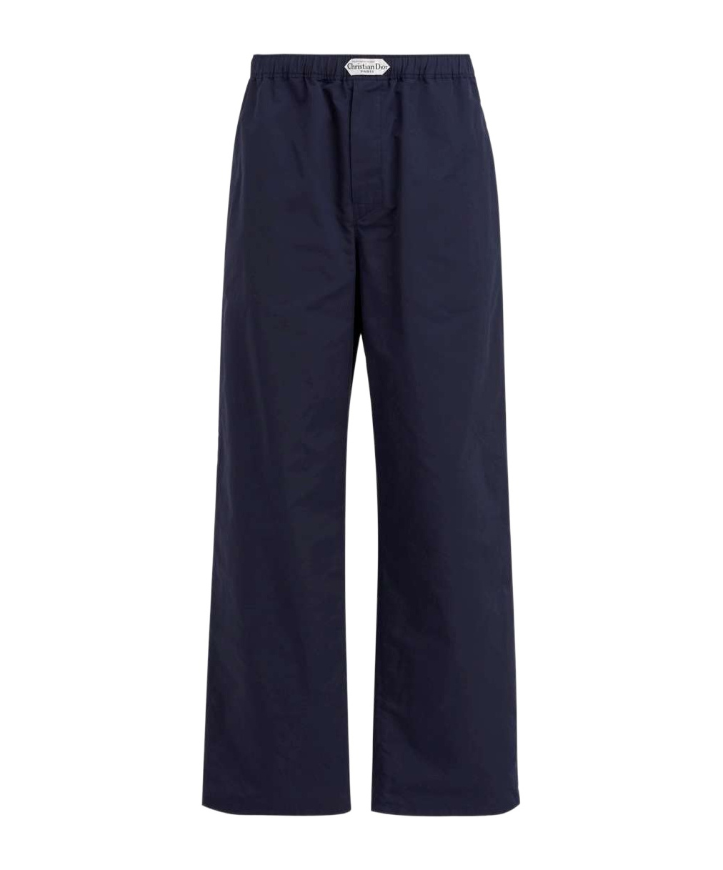 Dior Elastic Waist Casual Pants In Blue