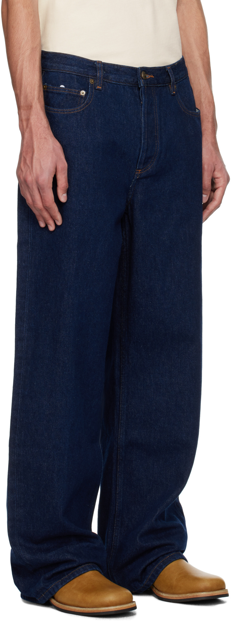 Apc Navy Aaron Jeans In Black