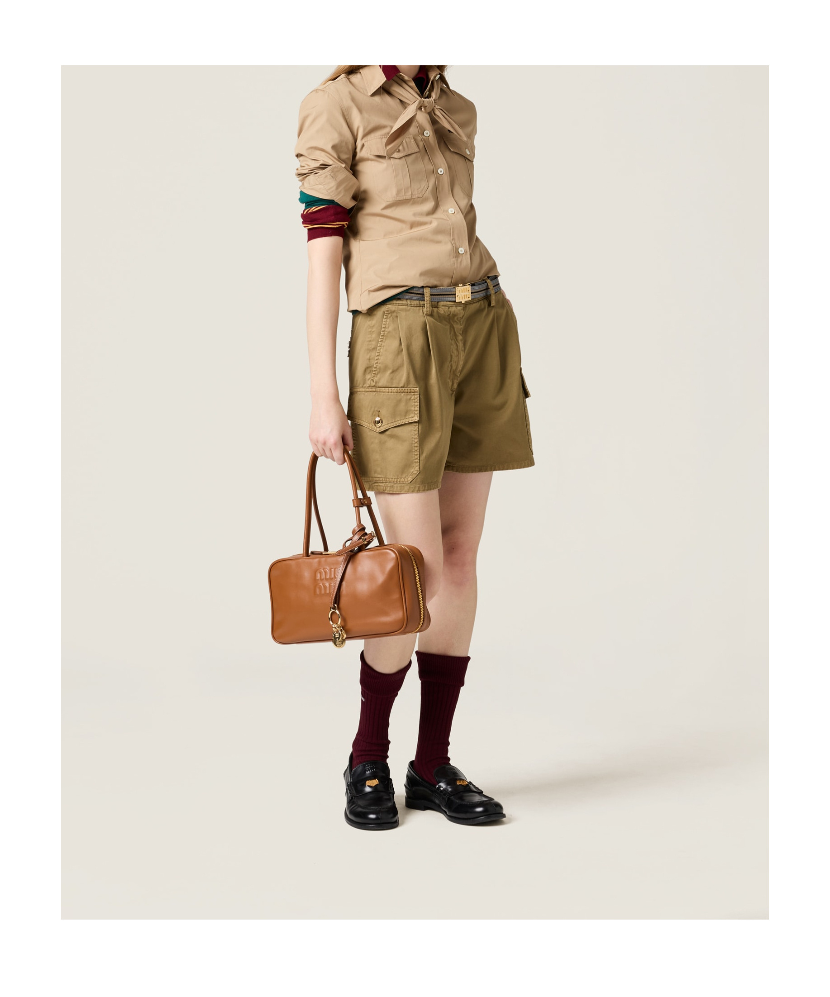 MIU MIU POPLIN SHIRT WITH NECKERCHIEF