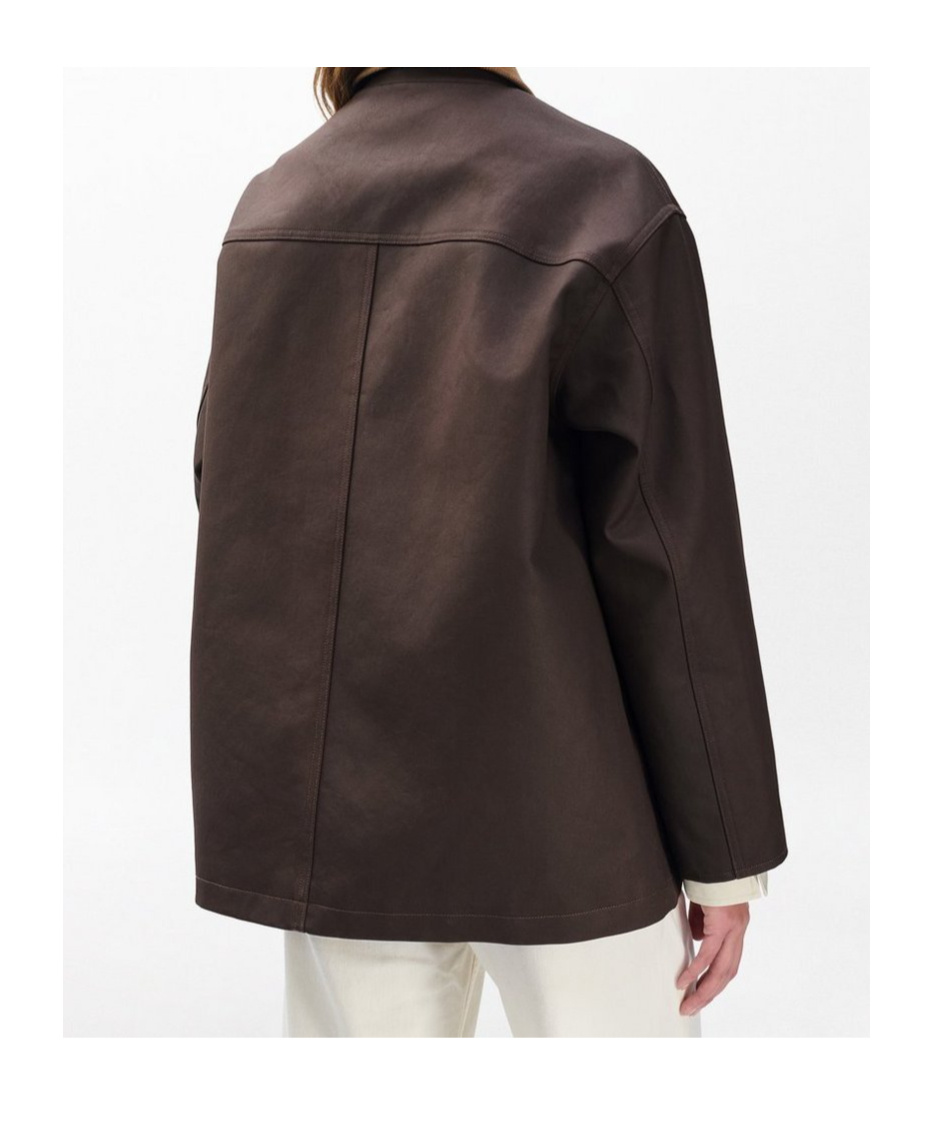 Rag & Bone Cassidy Coated Cotton Canvas Jacket In Brown