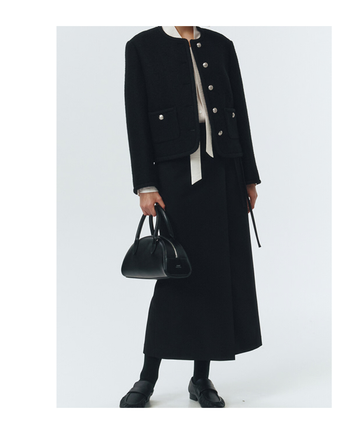 Dunst Tailored Tweed Jacket In Black