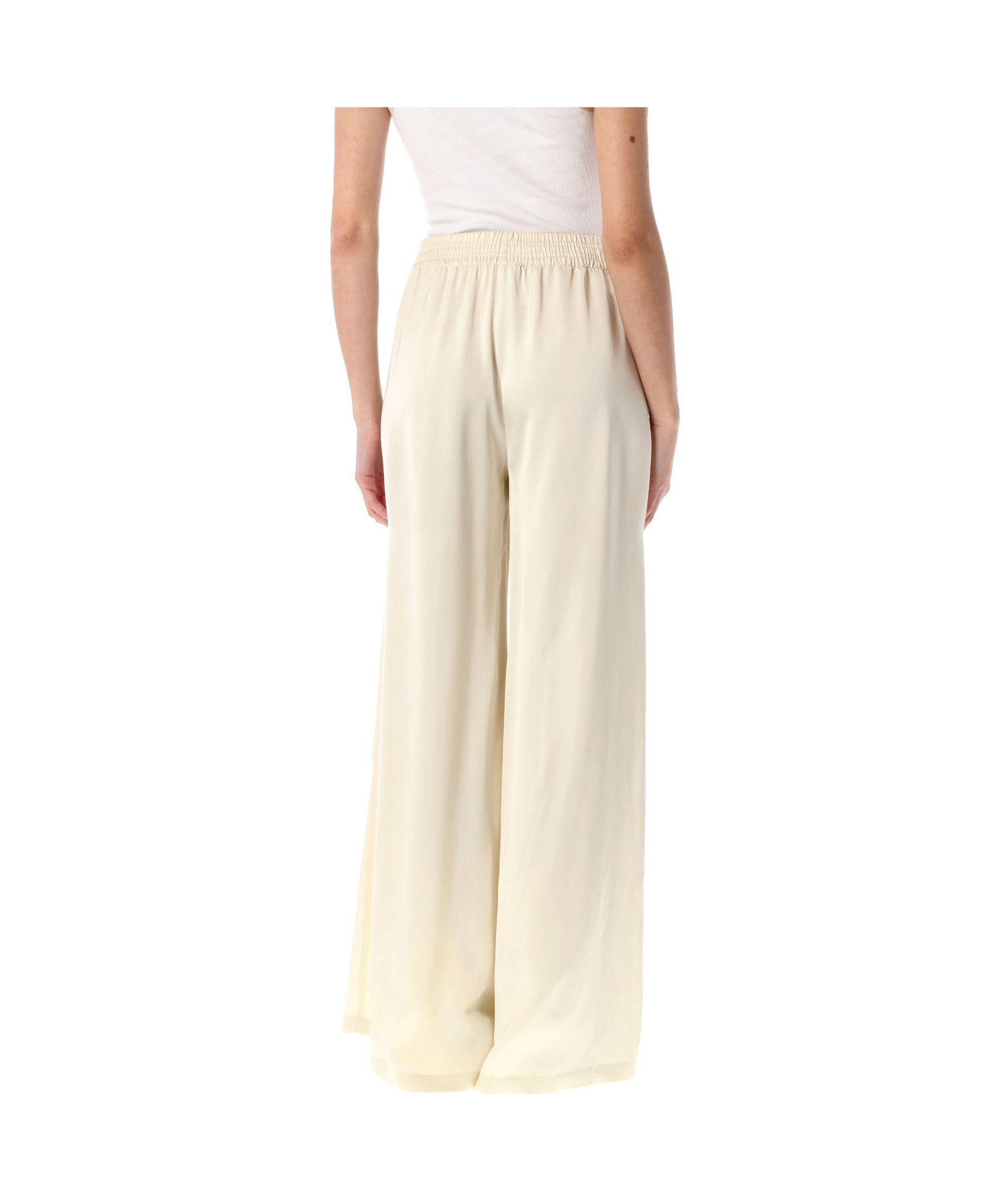 Shop Fabiana Filippi Amelia Satin Trousers In Nude