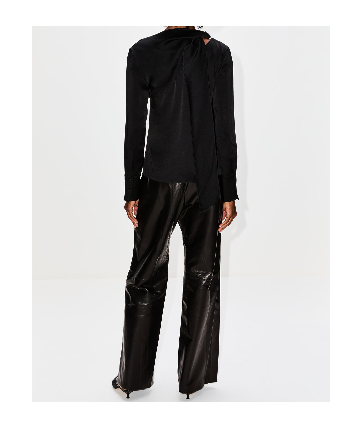 Givenchy Bow Draped Top In Black