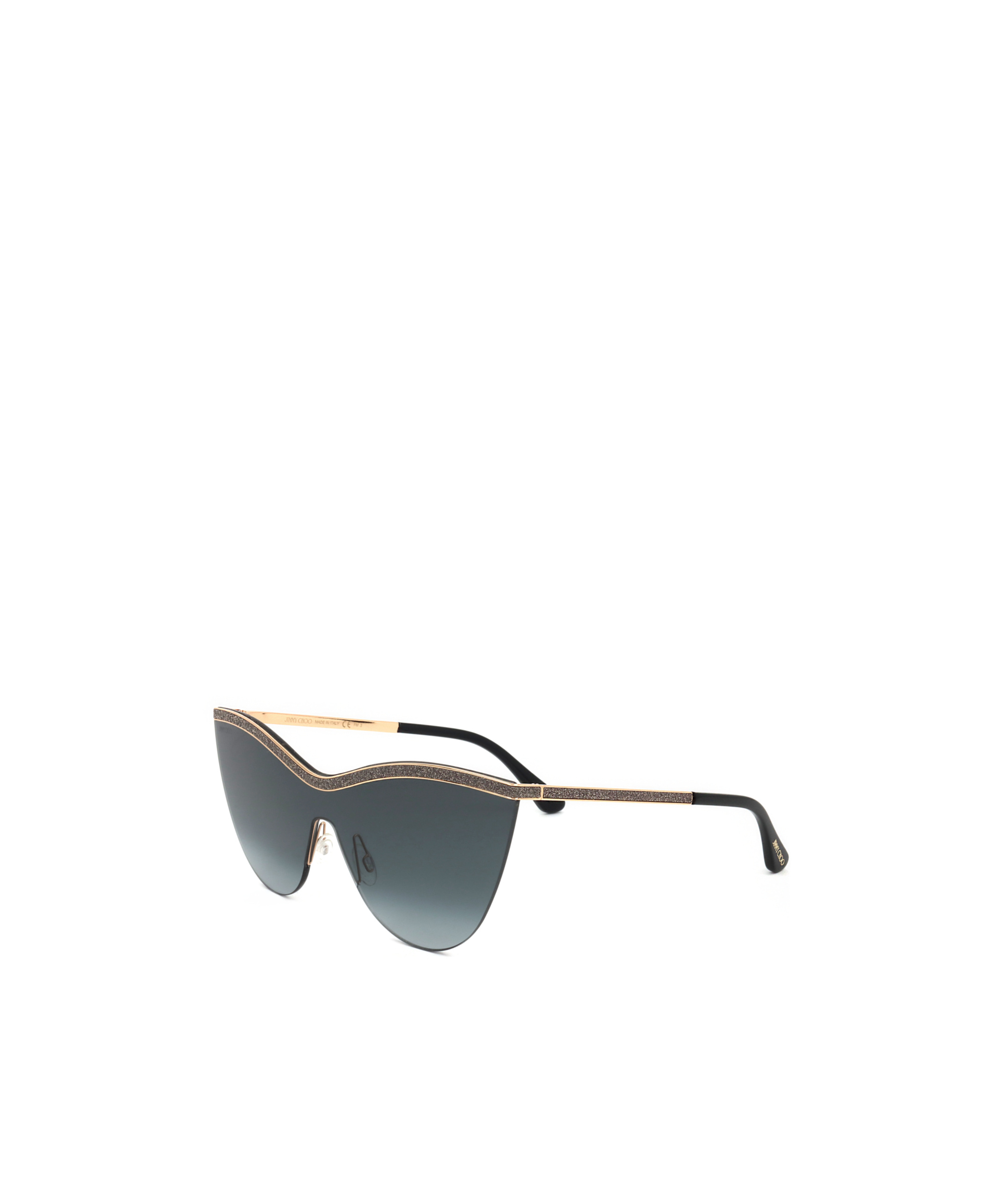 Jimmy Choo Eyewear Cat-eye Frame Glittered Sunglasses In Gray