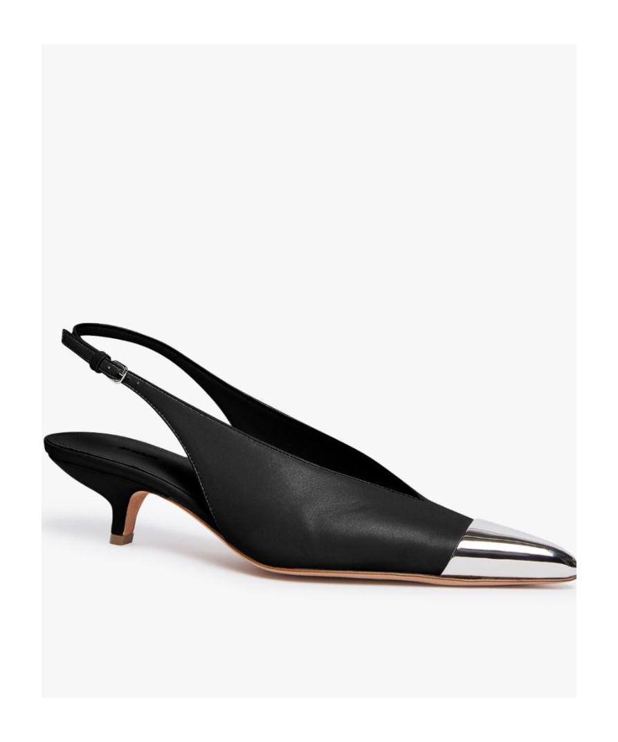 Sportmax Metal Pointed Open-heeled Shoes In Black