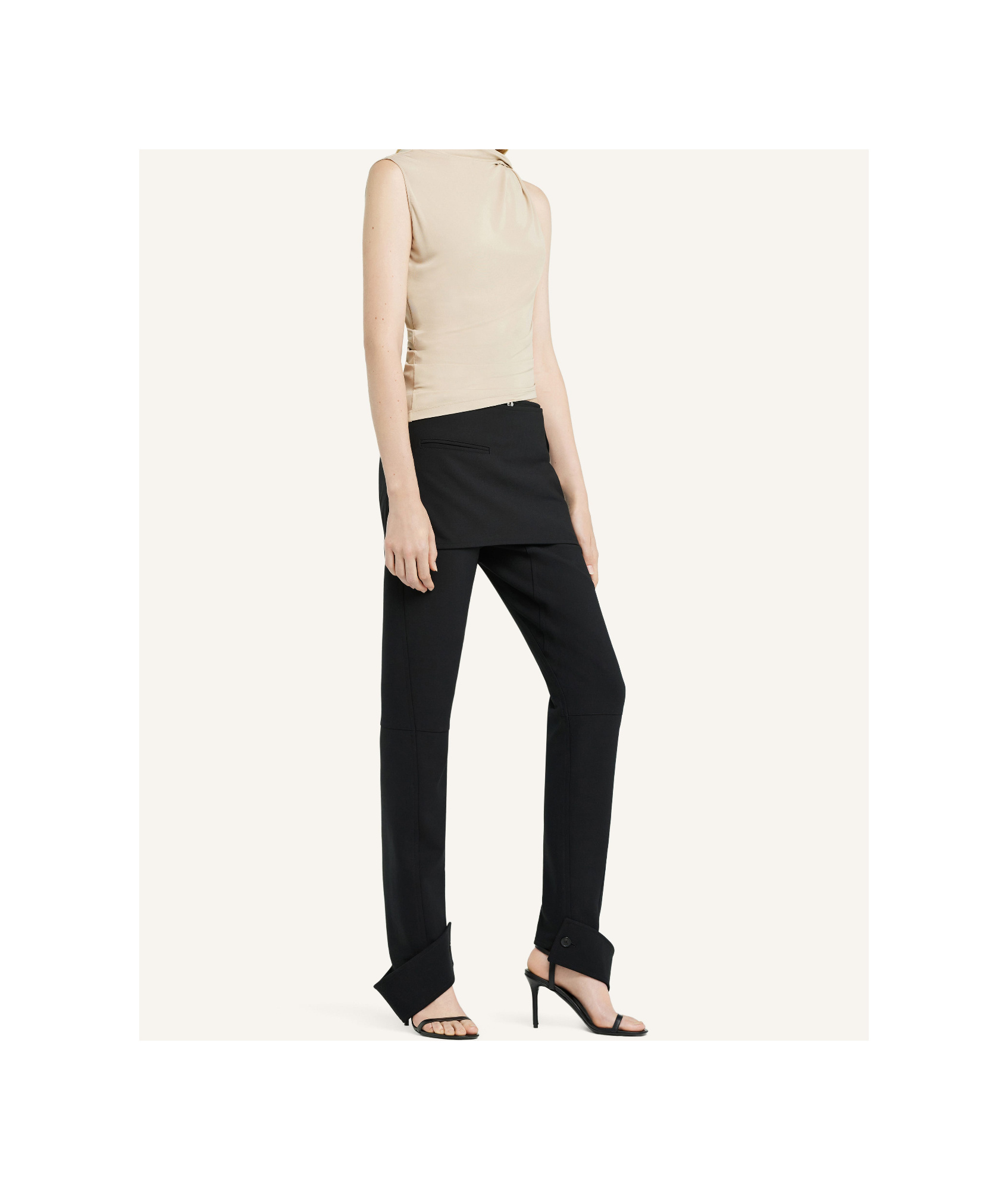 Courrèges Overskirt Polywool Pants