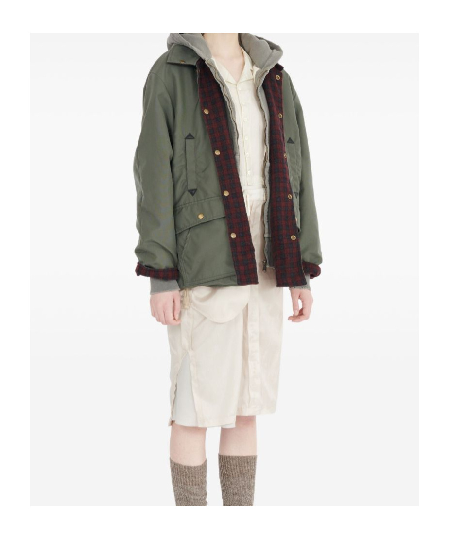 Maison Margiela Plaid Lining Sport Jacket In Gray