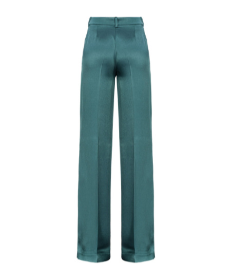 Pinko Laon Satin-finish Trousers In Blue