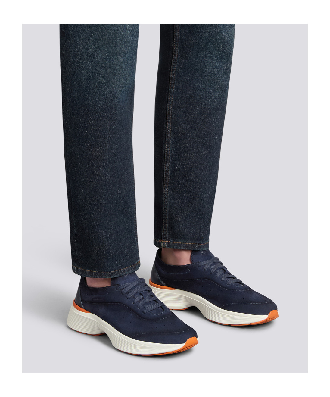 Santoni Bounce Lace-up Sneakers In Blue