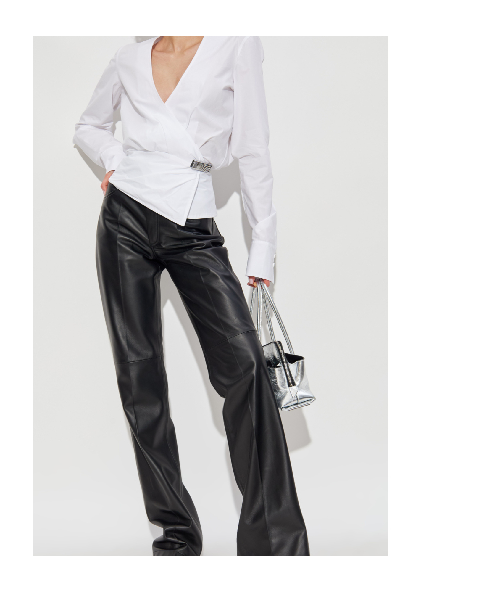 Attico Wrap-design Blouse In White