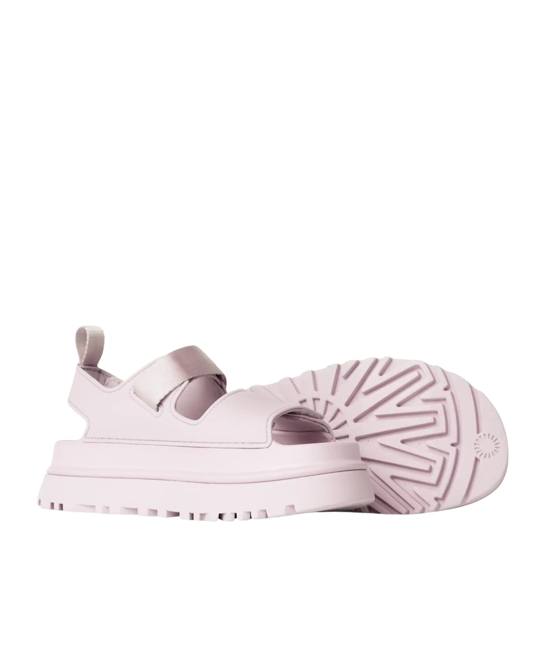 Ugg Shimmering Platform Sandals Pull Tab In Pink