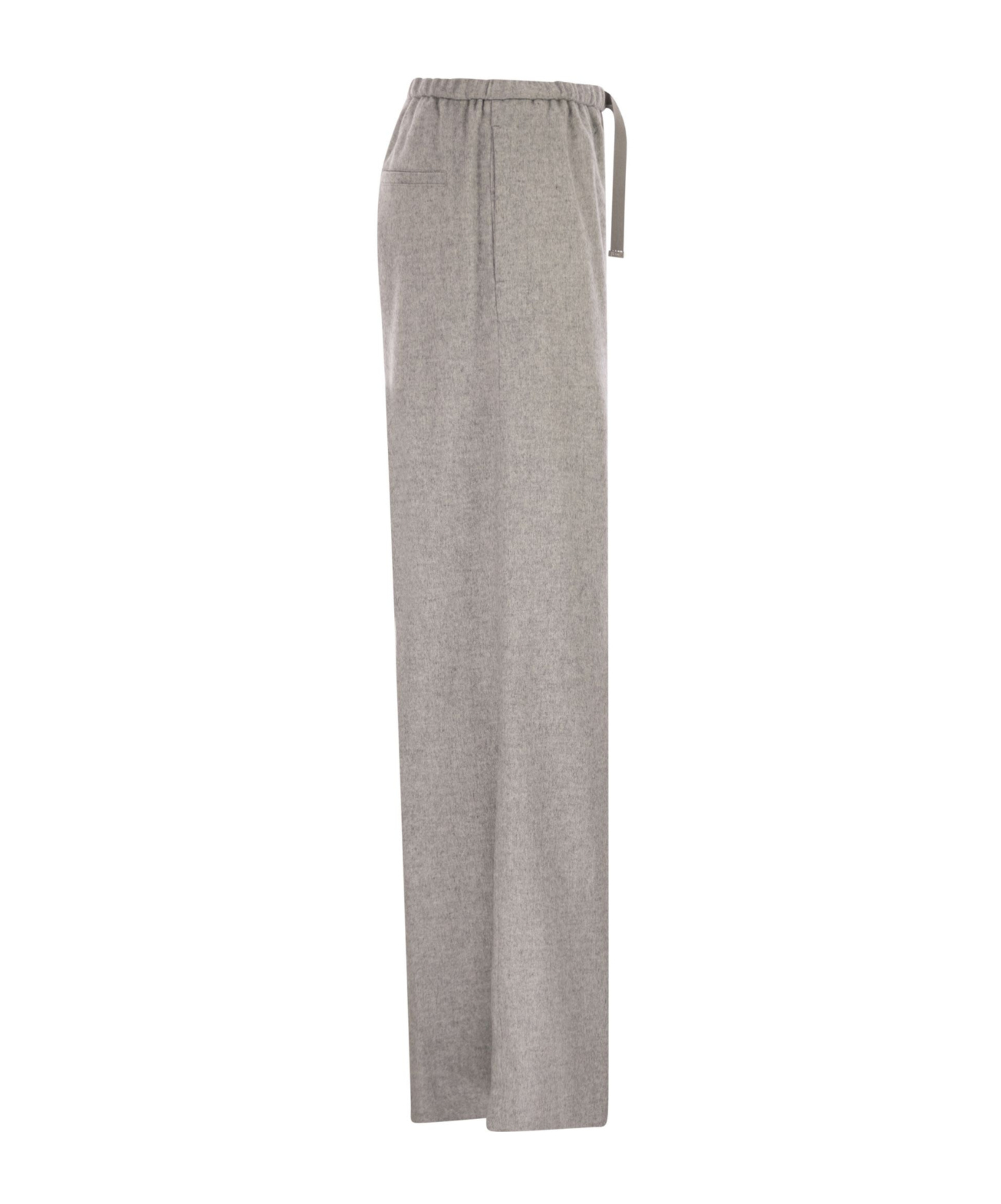 Herno Resort Trousers In Cashmere And Silk In Gray