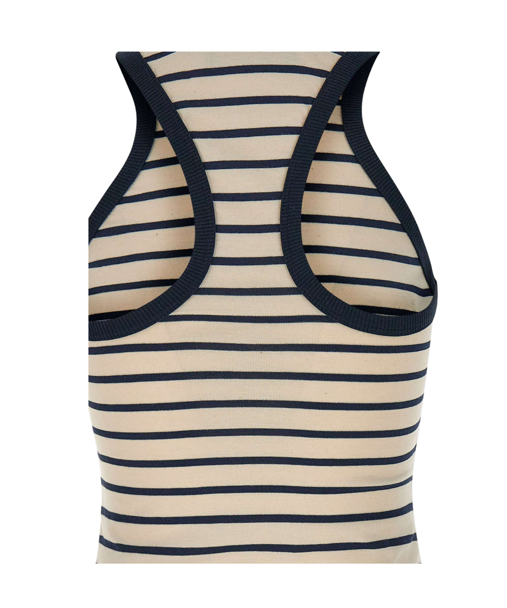 The Seafarer Striped Vest In Nude