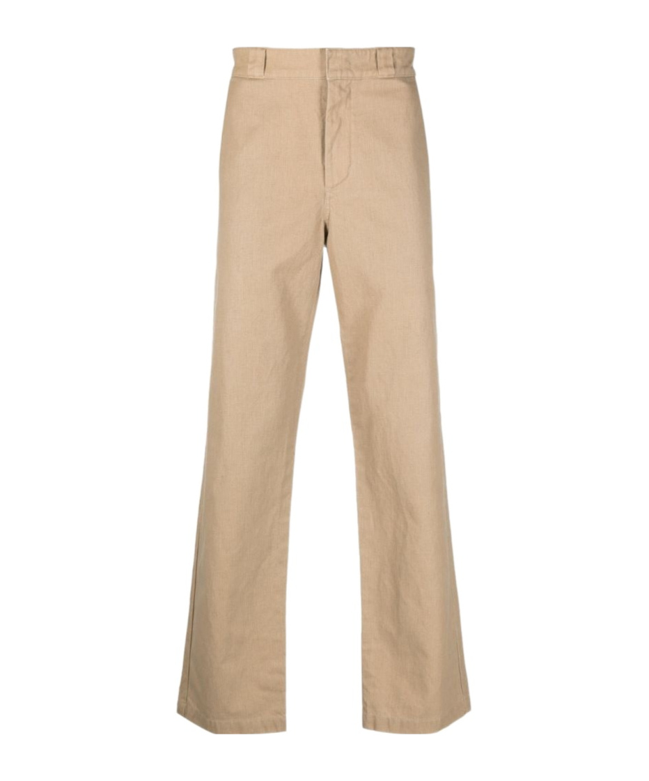Aspesi Pantalone Adrien In Misto Lino Fiammato - Sabbia In Brown