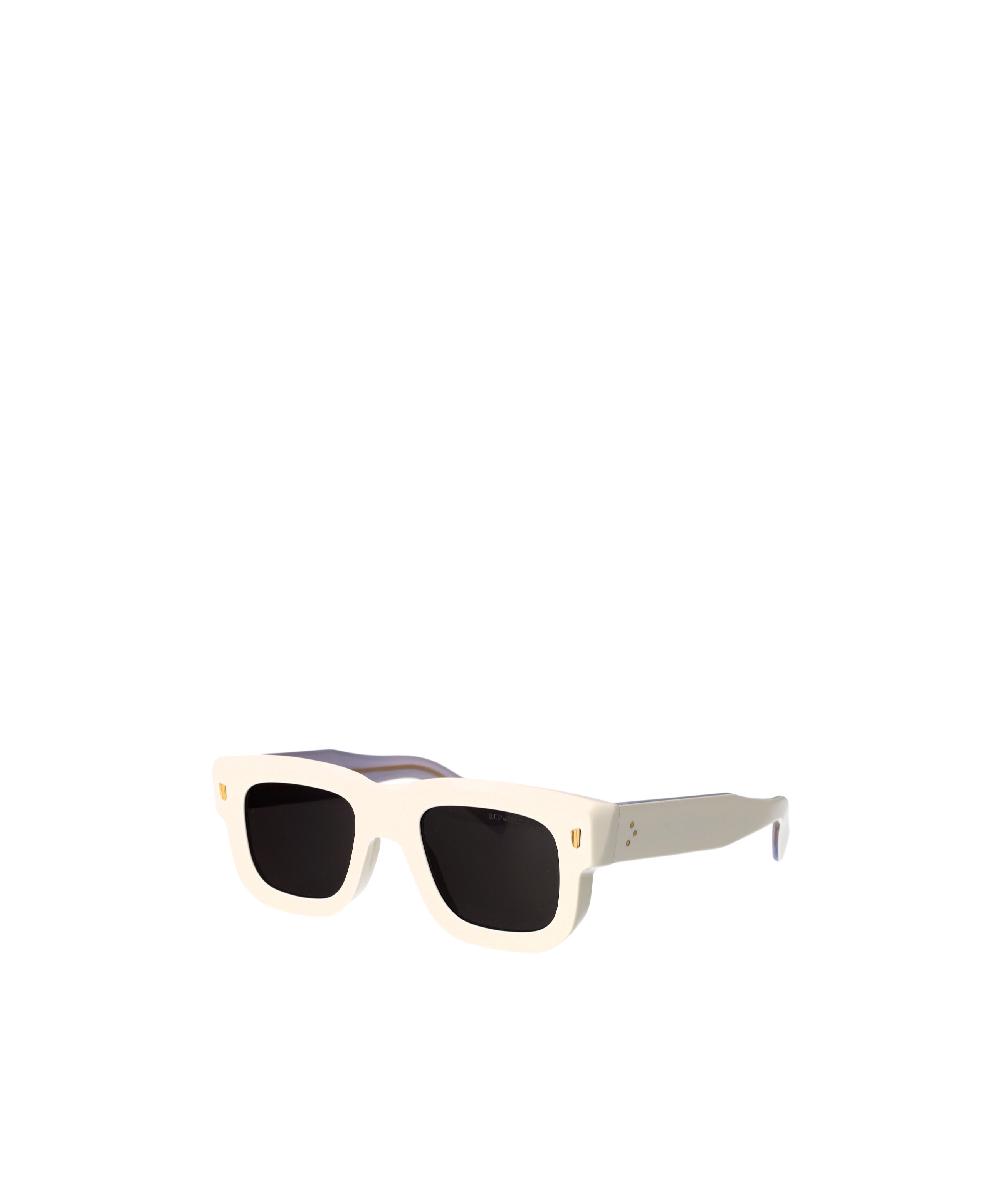Cutler Gross Rectangle-frame Tinted Sunglasses In White
