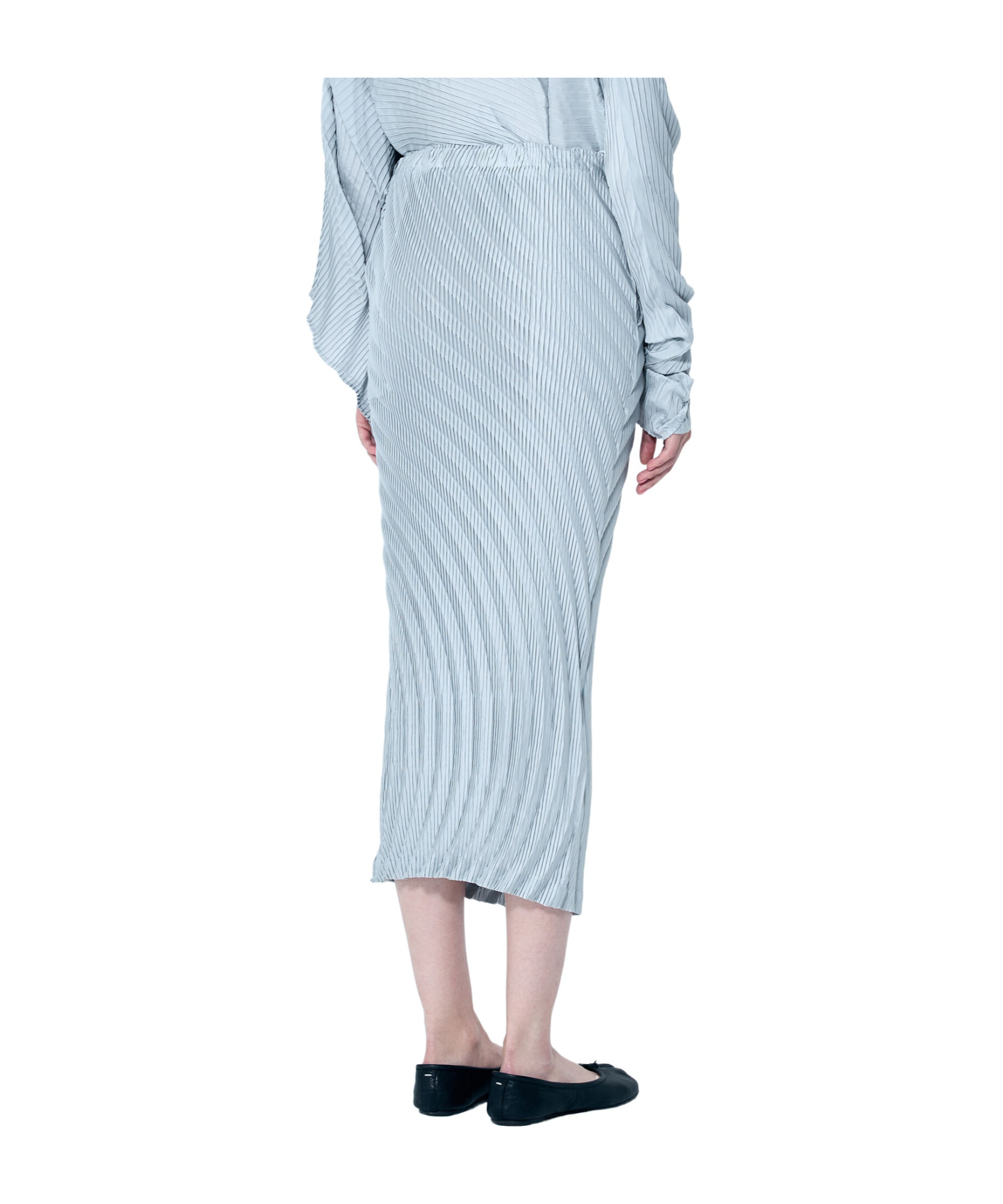Issey Miyake Pleated Skirts In Blue