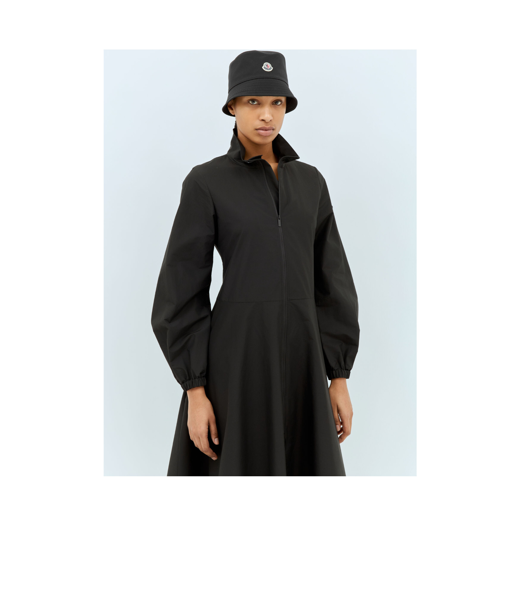 Moncler Cotton Lining Stitched Brim Hat In Black