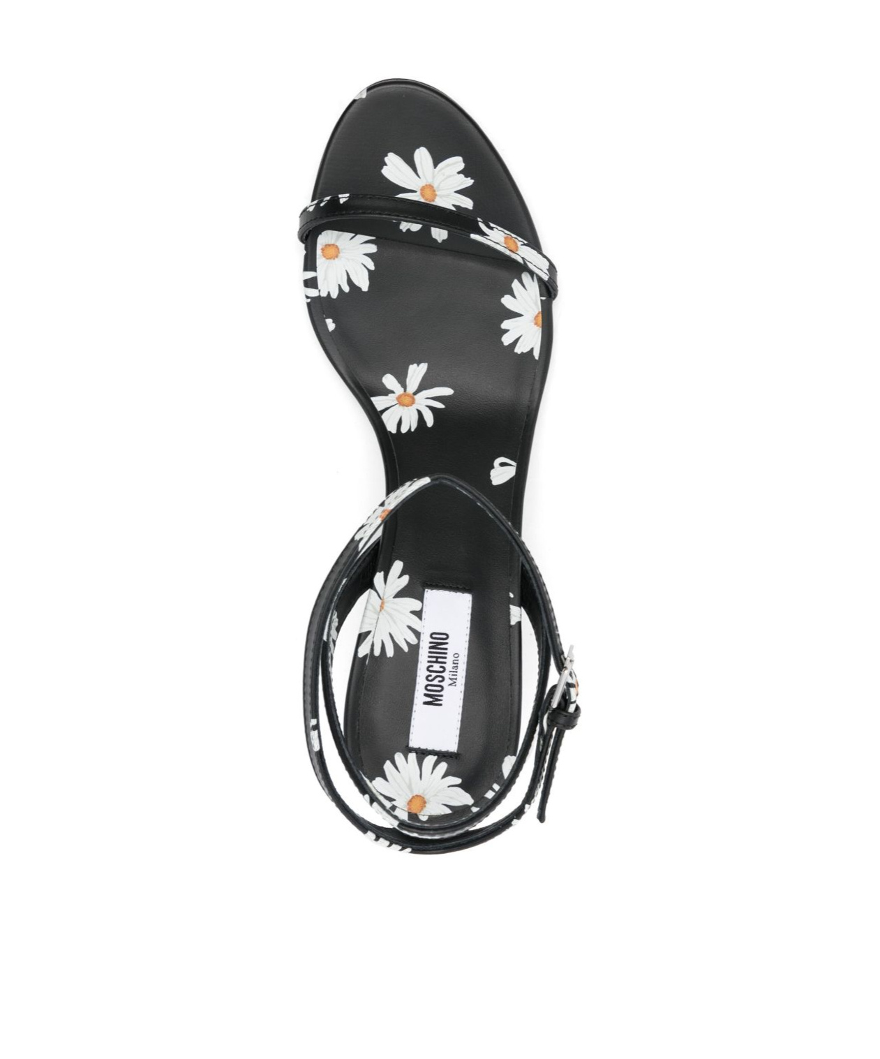 Moschino Open-toed High-heeled Sandals In Black