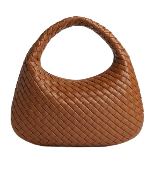 Bottega Veneta Small Intrecciato Leather Veneta Shoulder Bag In Orange