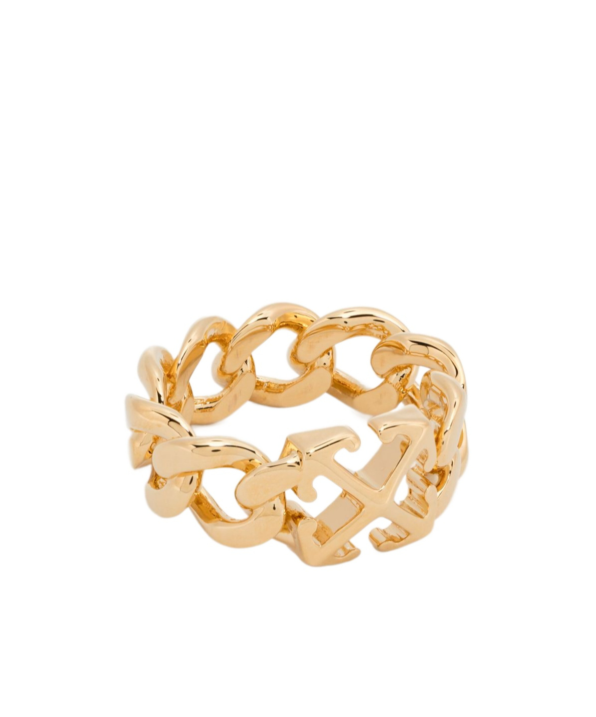 Off-white Arrow Chain Ring In Yellow