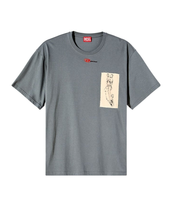 Diesel T-boxt T-shirt In Gray