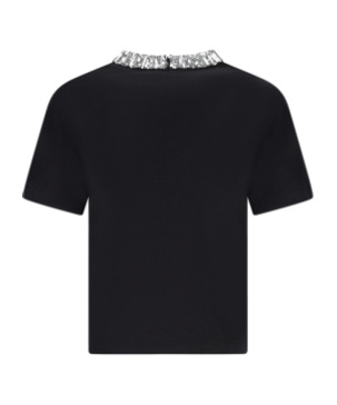 Valentino Garavani Wool Sweater With Stone Embroidery In Black