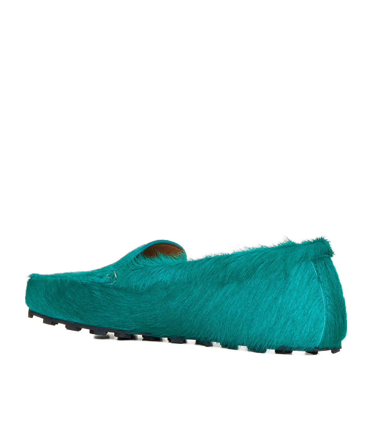 Marni Fluffy Slip-on Flat Shoes In Green