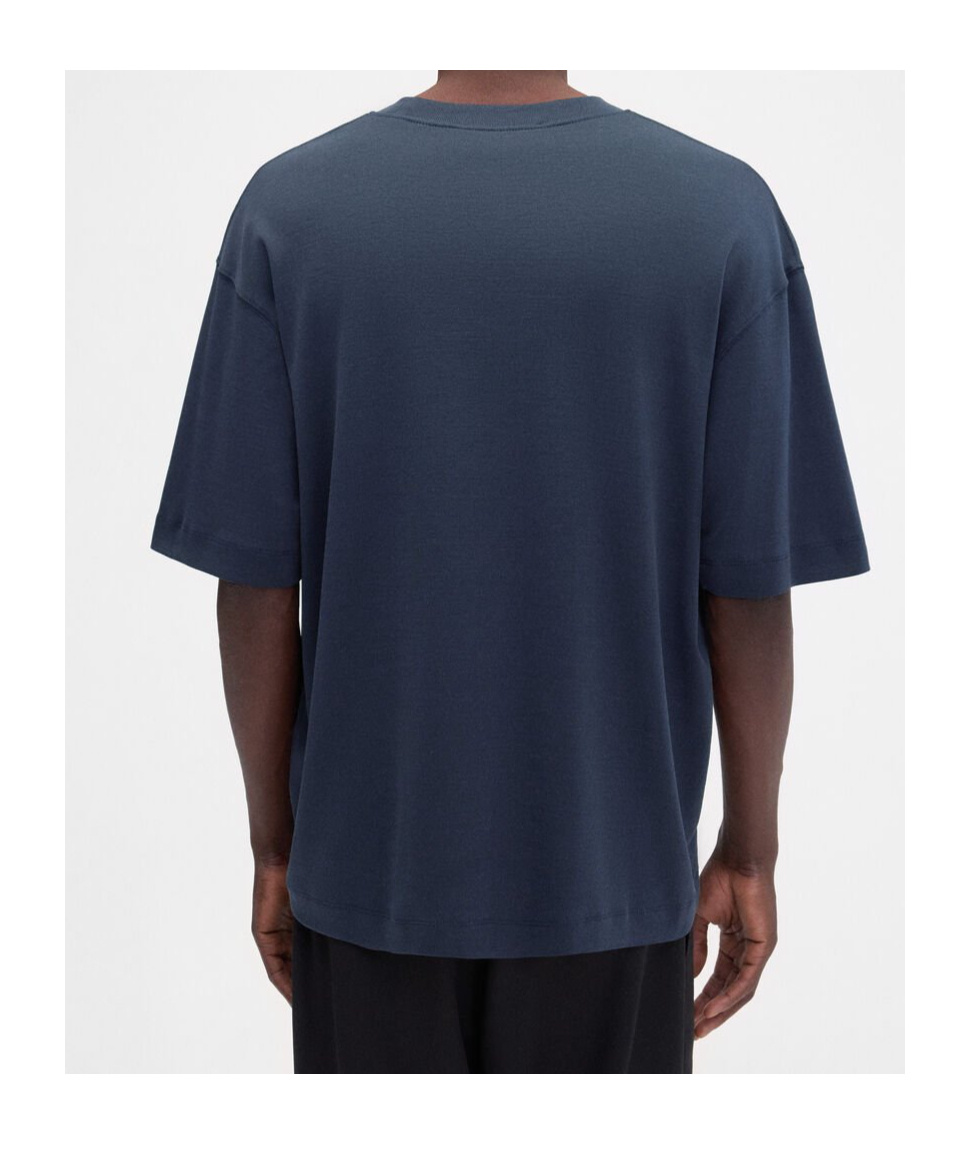 Jacquemus Le-t-shirt Stazione Logo Patch T-shirt In Blue