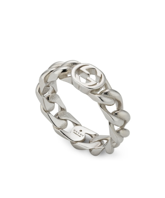 Gucci Interlocking Ring In Gray